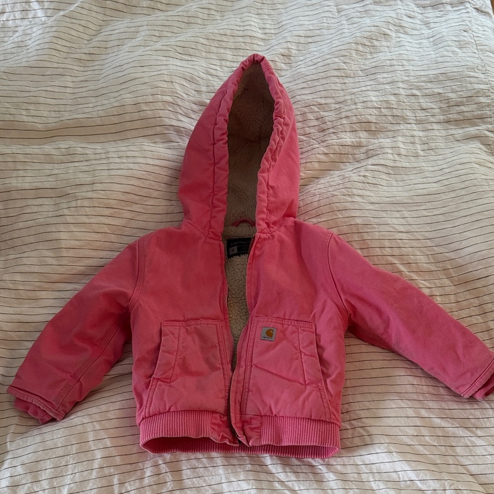 Carhartt Kids Pink Hooded Work Jacket